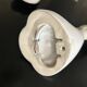 pair of ceramic and frosted glass wall lights 1950