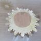 Old small golden sun mirror, witch's eye, curved, 60s-70s.