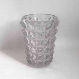 Diamond point crystal vase from the 50s height 21.5 cm