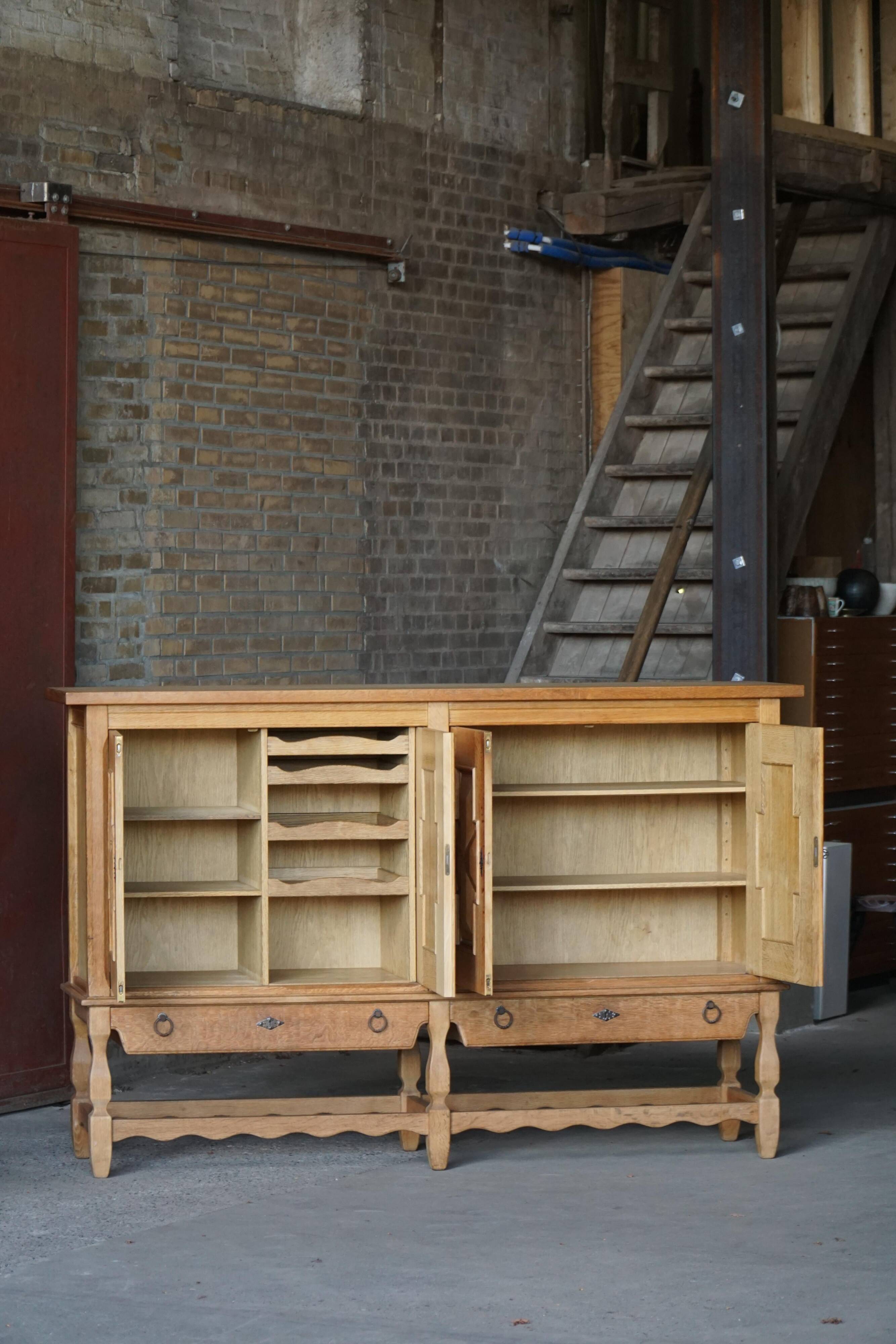 Henning Kjærnulf, buffet in oak, mid-century Danish, Nyrup Møbelfabrik, 1960s