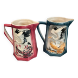 Set of stork pitchers