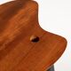 Palette-Shaped Teak Stool, Scandinavia, 1950s