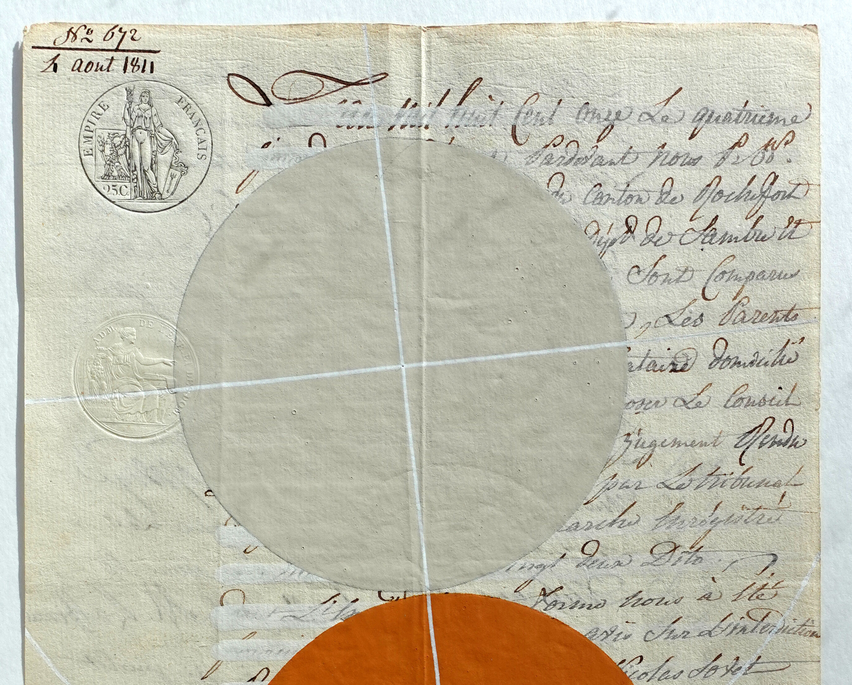 Painting on ancient manuscript