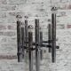 Chrome uplight floor lamp with 8 light points