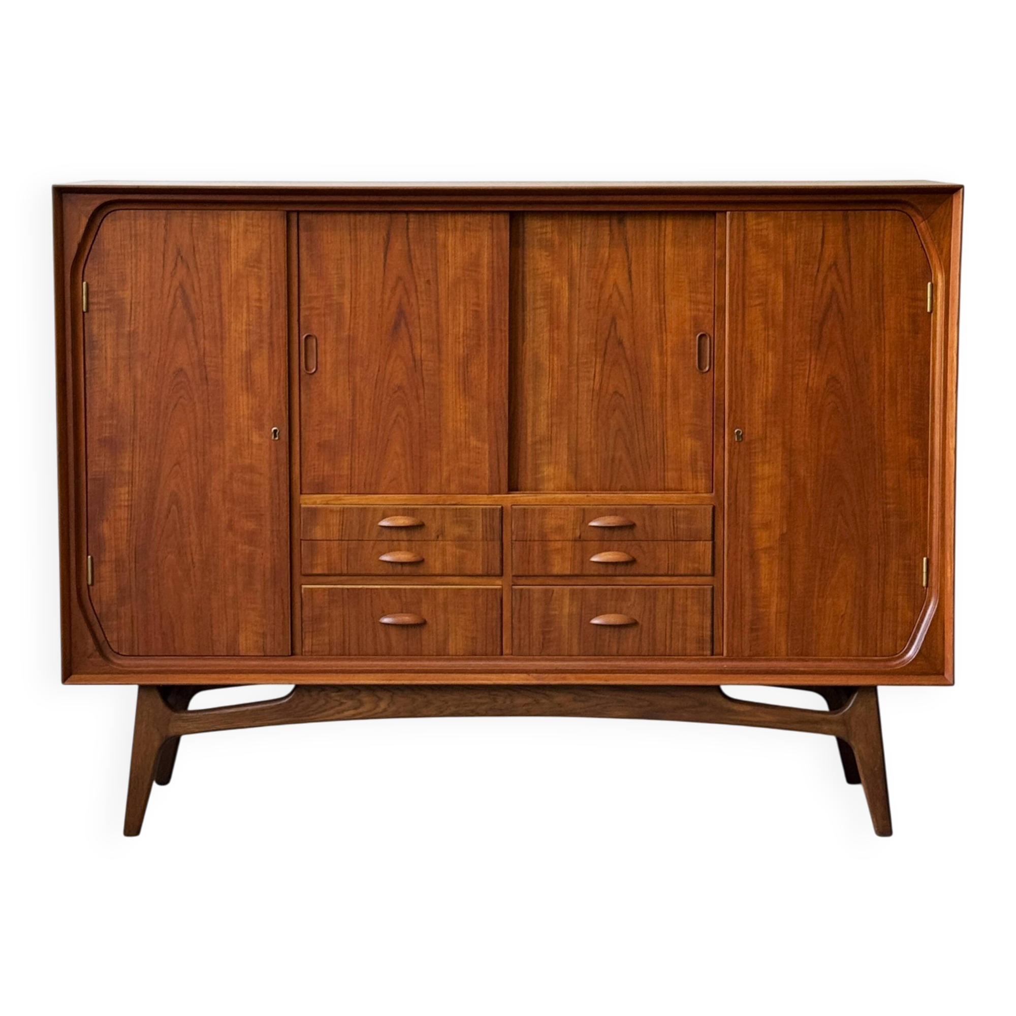 Teak Chest of Drawers, Denmark 1950s, Mid-Century Modern, Vintage