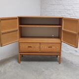 Decorative 'N-Line' bar cabinet in oak by P&J Neirinck, 1968