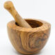 Mortier provençal et son pilon artisanaux en bois d'olivier