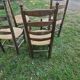 4 Charles Dudouyt designer straw chairs 40-50-60