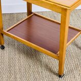 Scandinavian folding teak games table