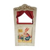 Ancient toy puppet theatre