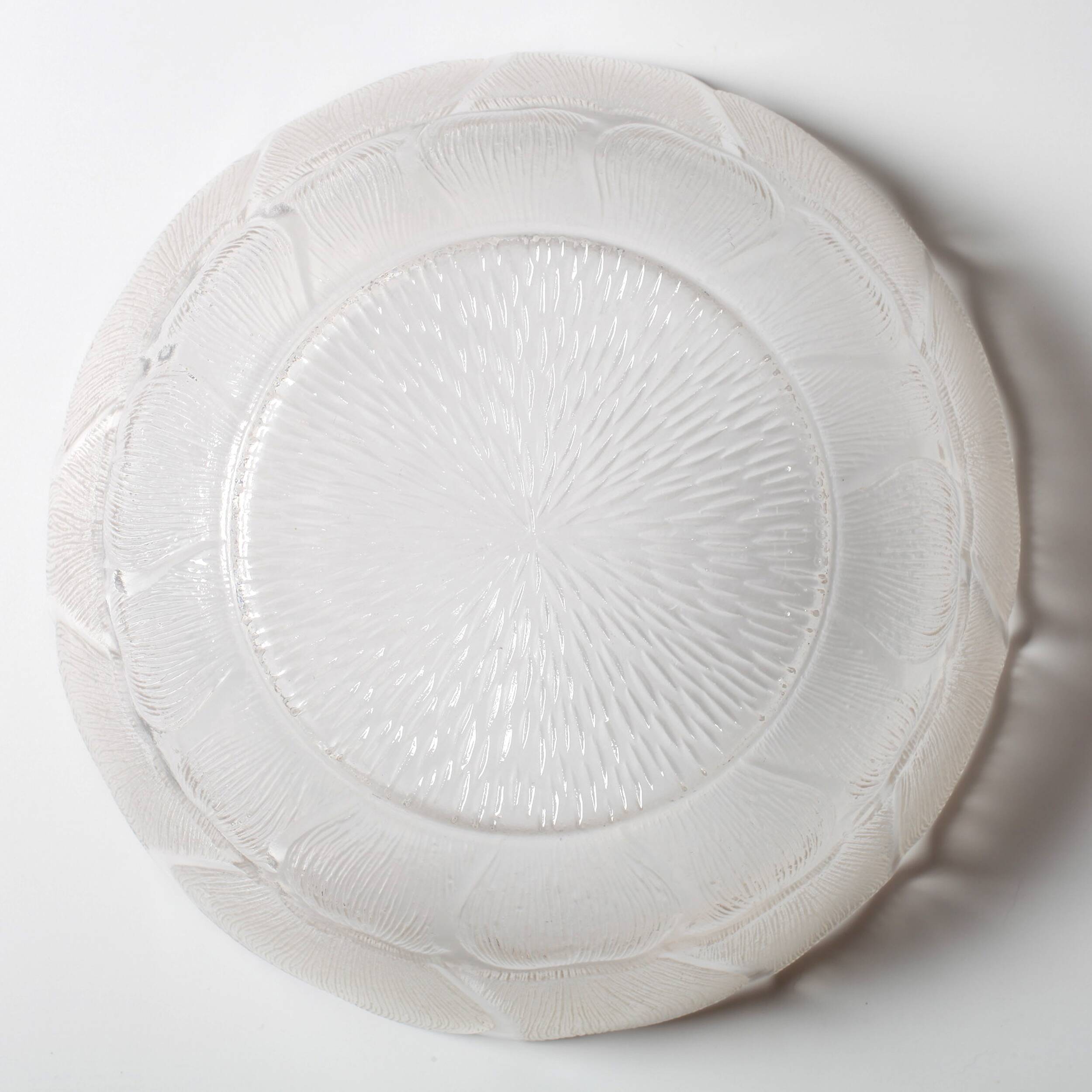 Salad Bowl Fleur, Vintage Decorative Clear Large Fruit Glass Bowl / Arcoroc