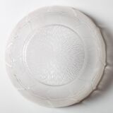 Salad Bowl Fleur, Vintage Decorative Clear Large Fruit Glass Bowl / Arcoroc