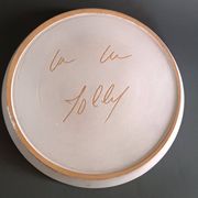 Ceramic plate with thistles by Marie-Madeleine Jolly 1950