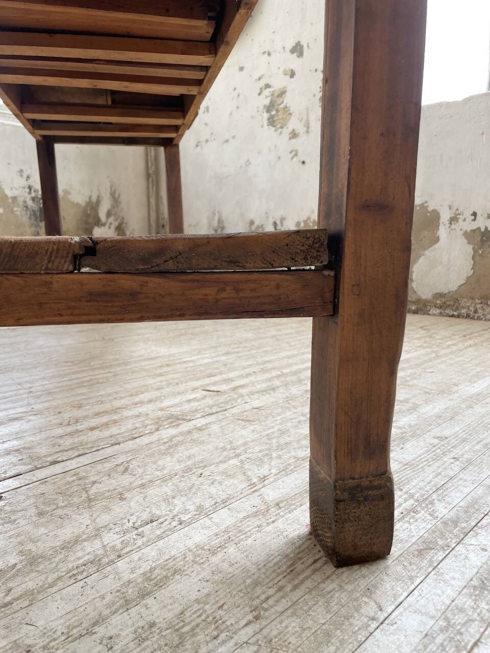 Drapery console table in pine