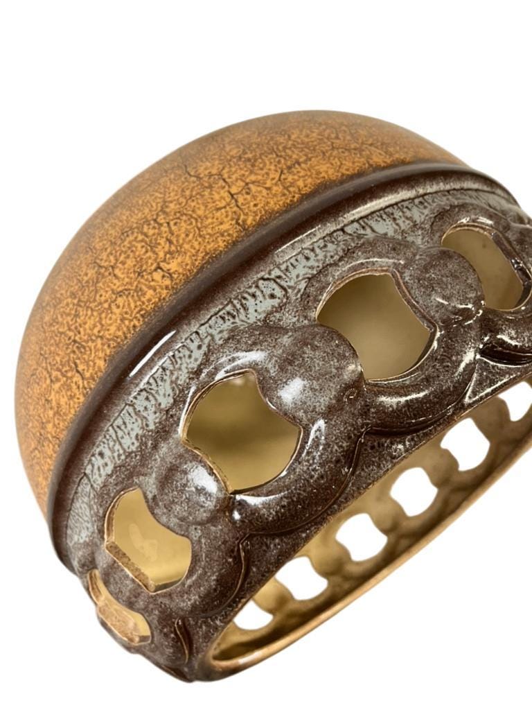 Vintage brown ceramic fat lava suspension