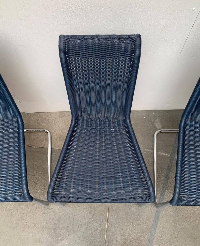Vintage German cantilever dining chairs B20 by Tecta and Jean Prouvé, set of 4.