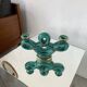 Vallauris green ceramic candle holder