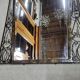 Miroir art deco 1930 en fer forge glace biseautee