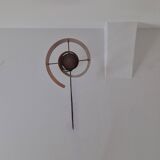 Light orange swirl shaped pendant or ceiling lamp by Simon P. Henningsen for Lyfa, Denmark 1960's