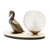 Art deco lamp marble duck