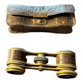 Theater binoculars early 20th century - Crocodile case
