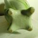 Vase in decor barbotine with tulips gerber France