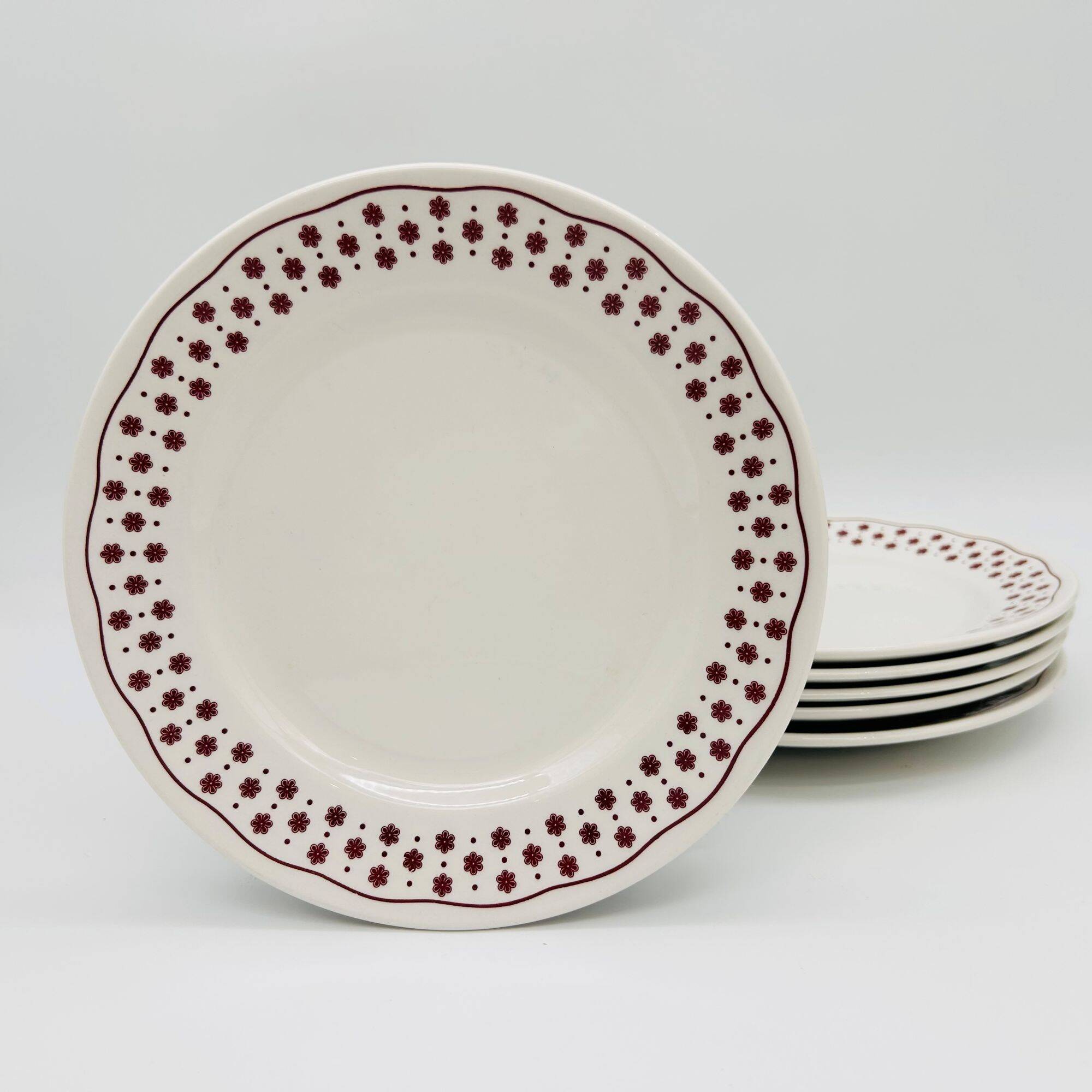 6 dessert plates "Nuova Fontebasso", Italy.