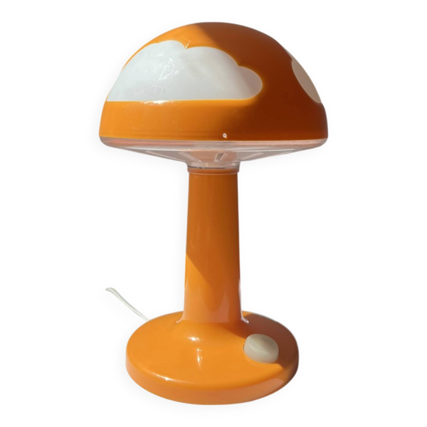 Lampe champignon vintage Skojig orange nuages, IKEA vintage