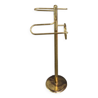 Vintage brass & messing towel stand - 1980's