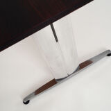 Desk, chrome construction, rosewood top, Scandinavian design