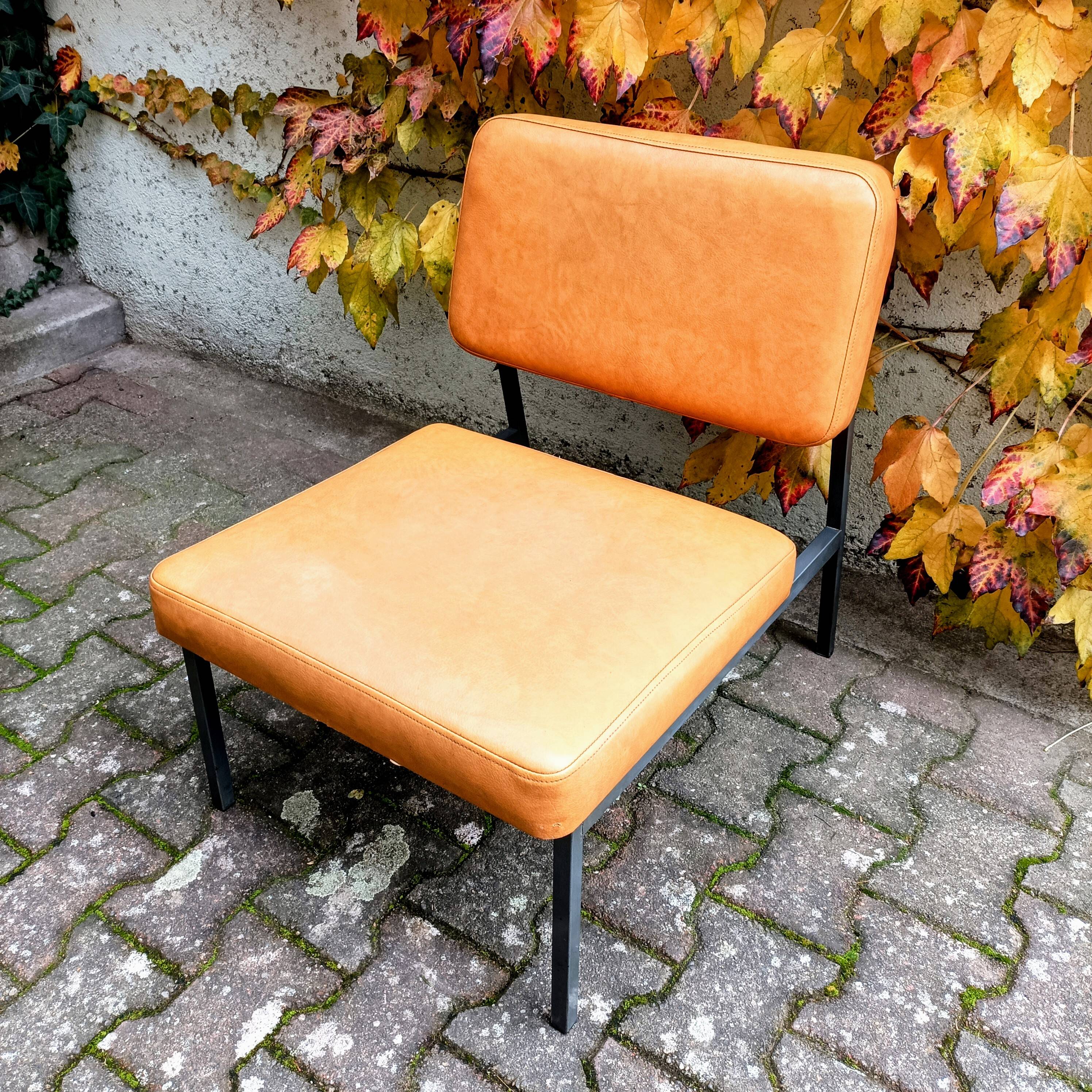 Modernist leatherette armchair