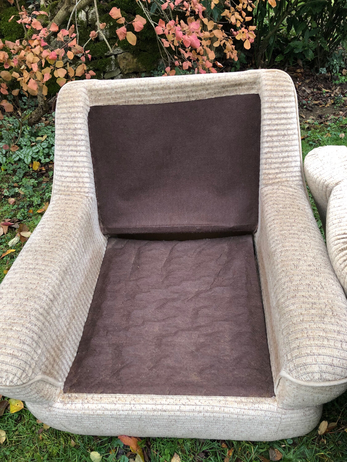 Corduroy armchair