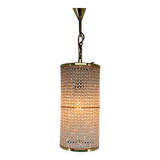 1960s brass & crytal chandelier by Preciosa Glassworks, Czechoslovakia