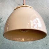 Beige ceramic lamp and decorative bowl