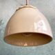 Beige ceramic lamp and decorative bowl