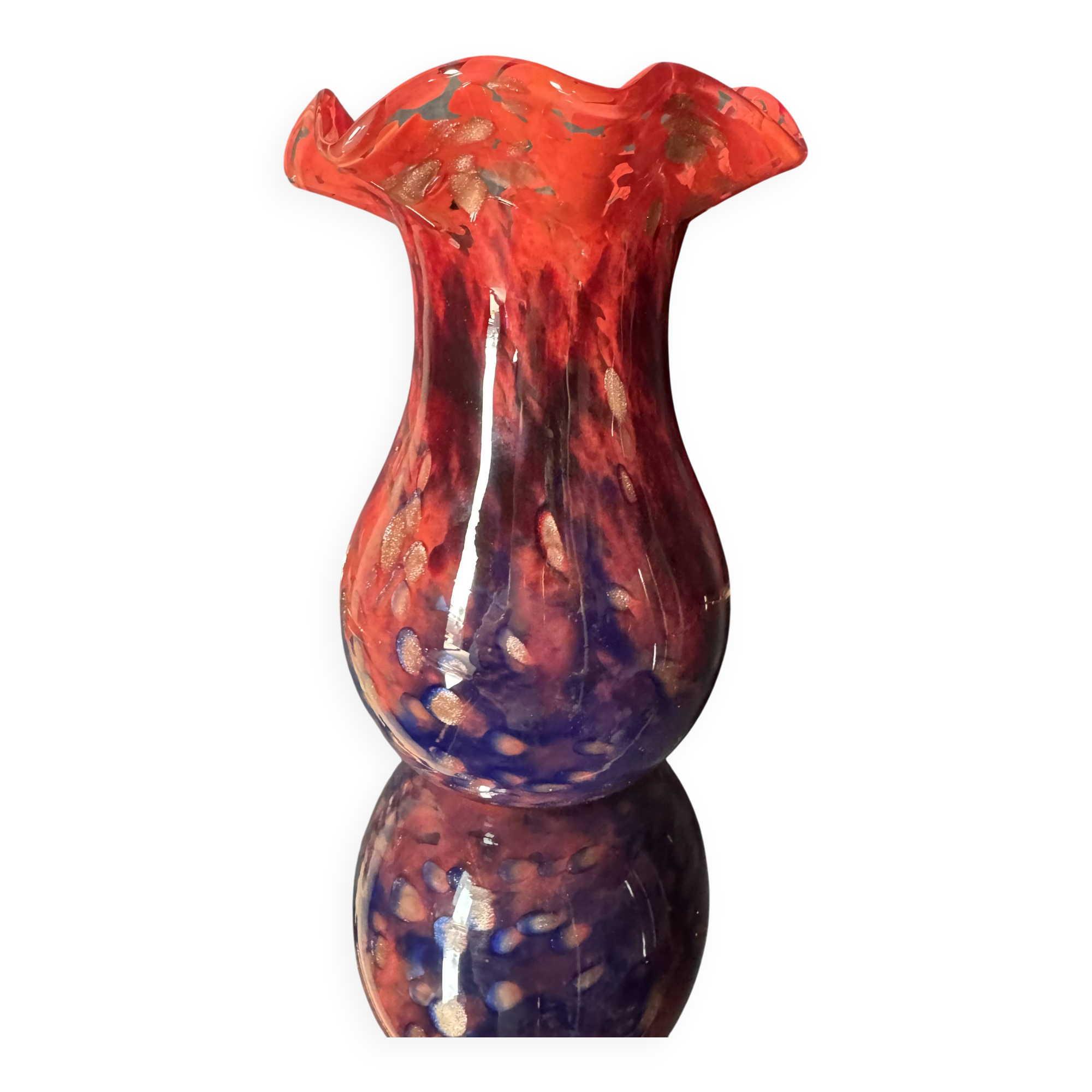 Vase verre de Murano années 70