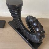 vintage sculptural bookends, ram's horns