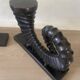 vintage sculptural bookends, ram's horns