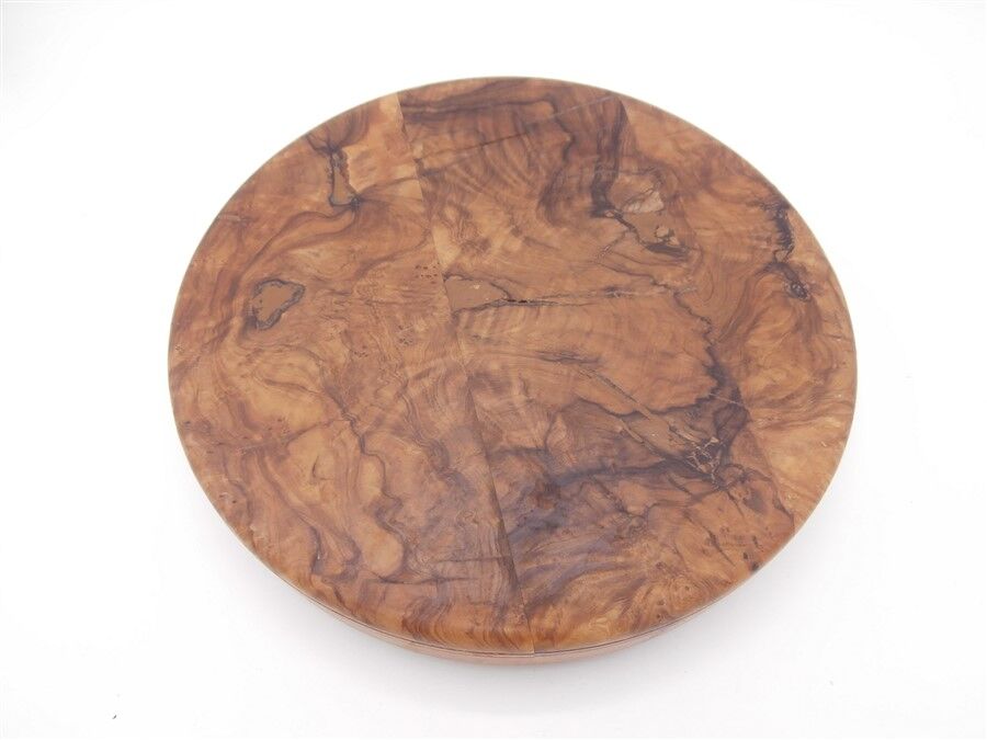 Under wooden dish