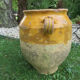 Old confit pot in yellow glazed terracotta nineteenth century