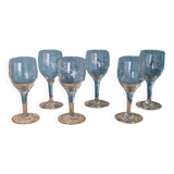 6 stemmed liqueur glasses
