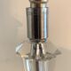 Pied de lampe de table en verre hexagonal 1940 G. Humbert