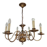 brass chandelier with 6 branches