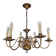 brass chandelier with 6 branches