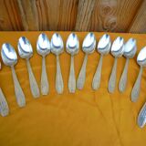 12 art deco spoons silver metal goldsmith's hallmark