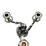Wiskeman, pair of rococo chandelier, silver metal