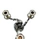 Wiskeman, pair of rococo chandelier, silver metal