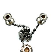 Paire de chandelier rococo, métal argenté