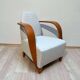 Fauteuil espagnol en hêtre et contreplaqué, années 1990.