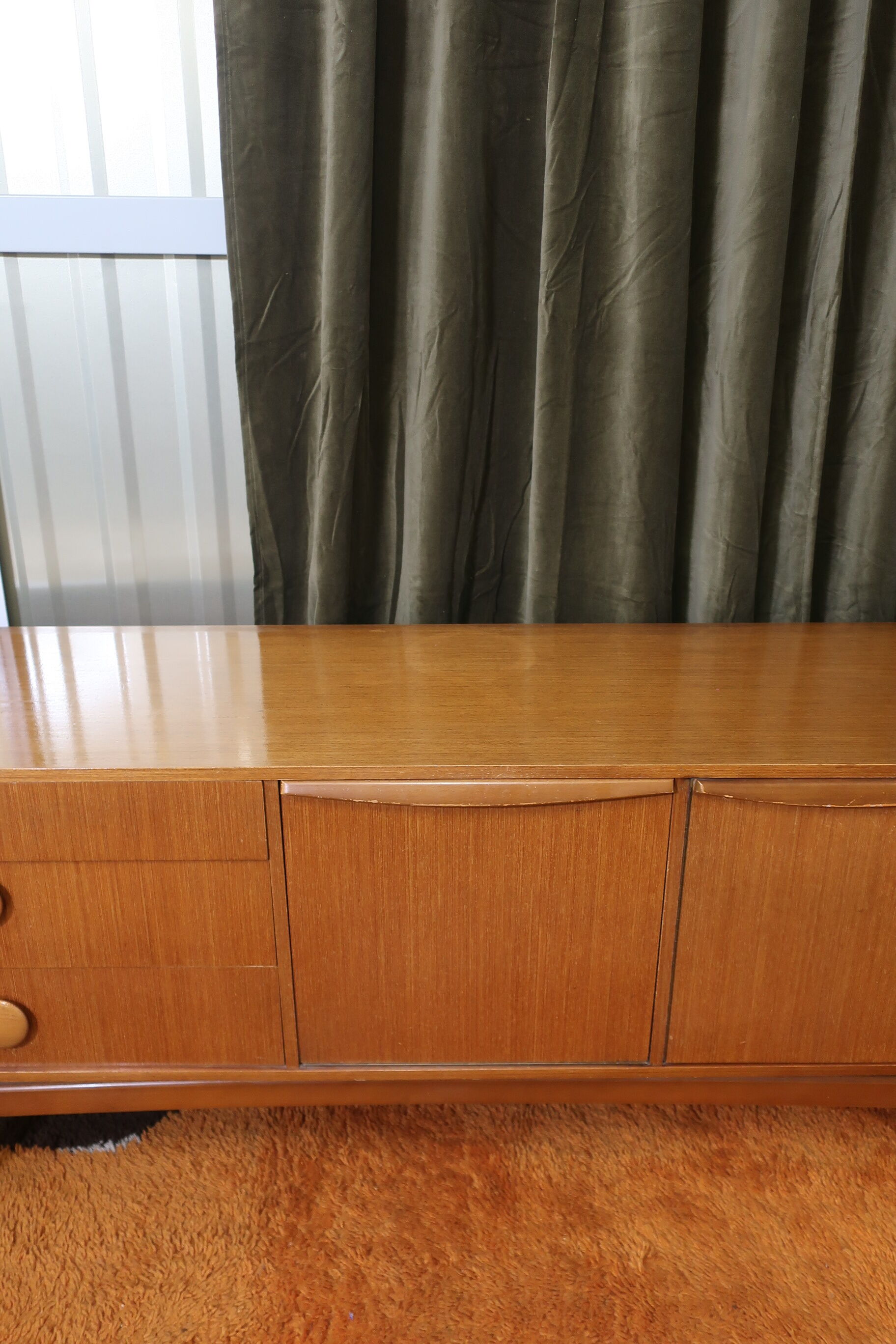 Clear teak sideboard from the 70s